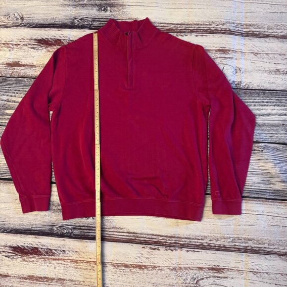 Cutter & Buck 1/4 Zip Pullover Sweater Red Men’s Size L Golf Casual - Picture 6 of 6